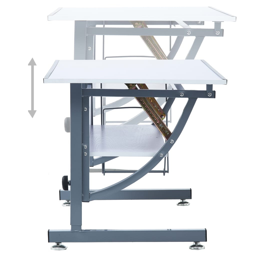 Teenagers Drafting Table White 110x60x87 cm MDF